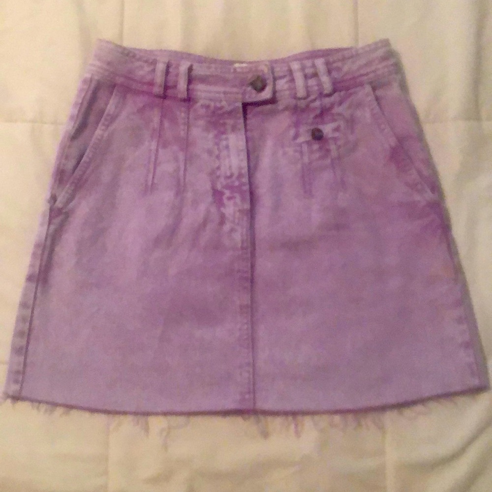 BDG denim high waisted skirt light acid wash WITH POCKETS